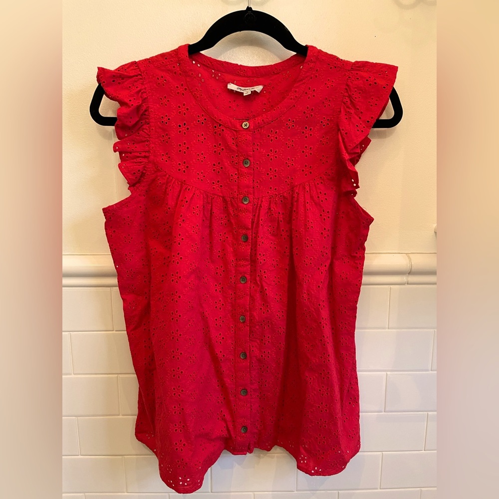 Madewell size small eyelet blouse